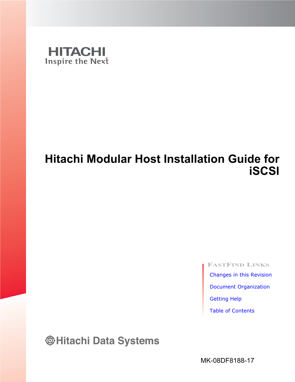 Hitachi Modular Host Installation Guide for Iscsi