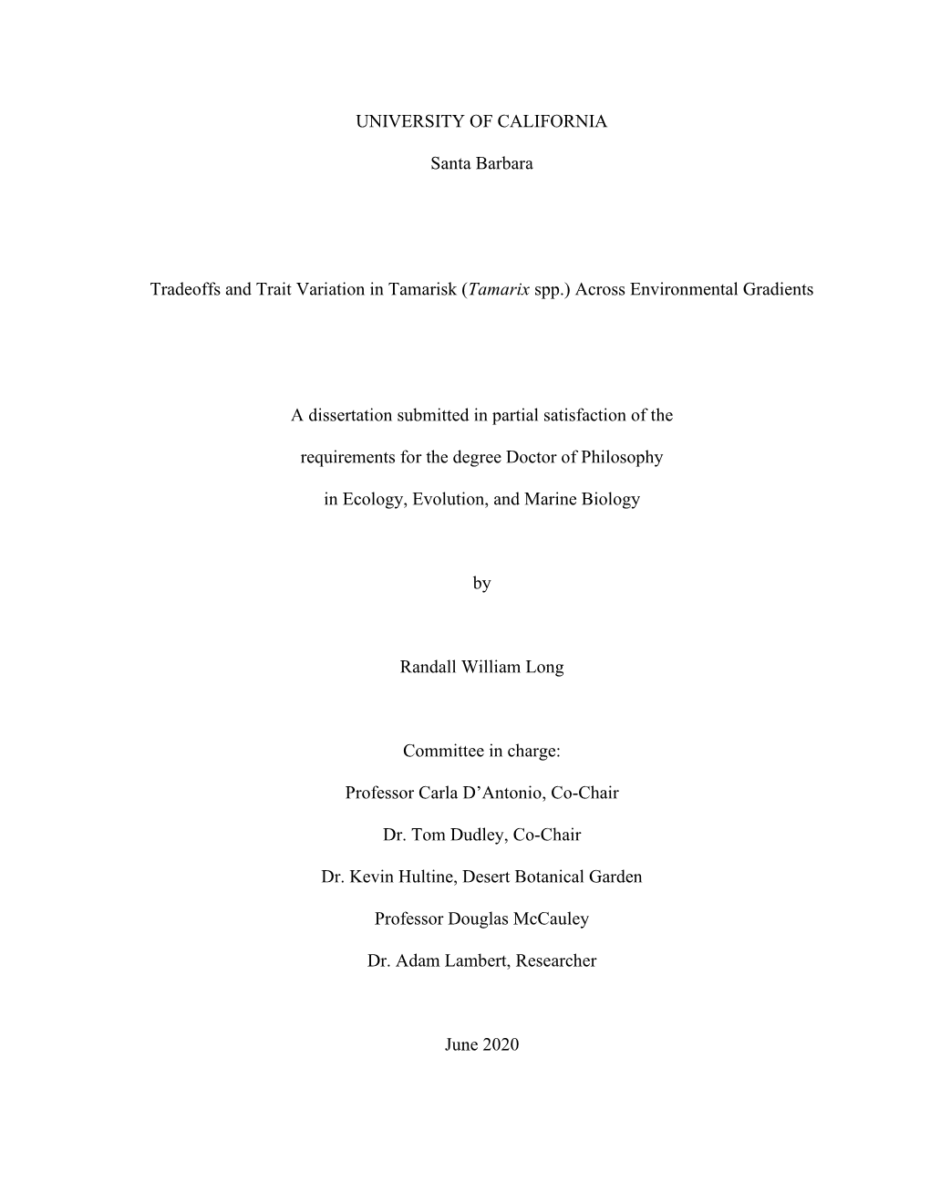 UC Santa Barbara Dissertation Template