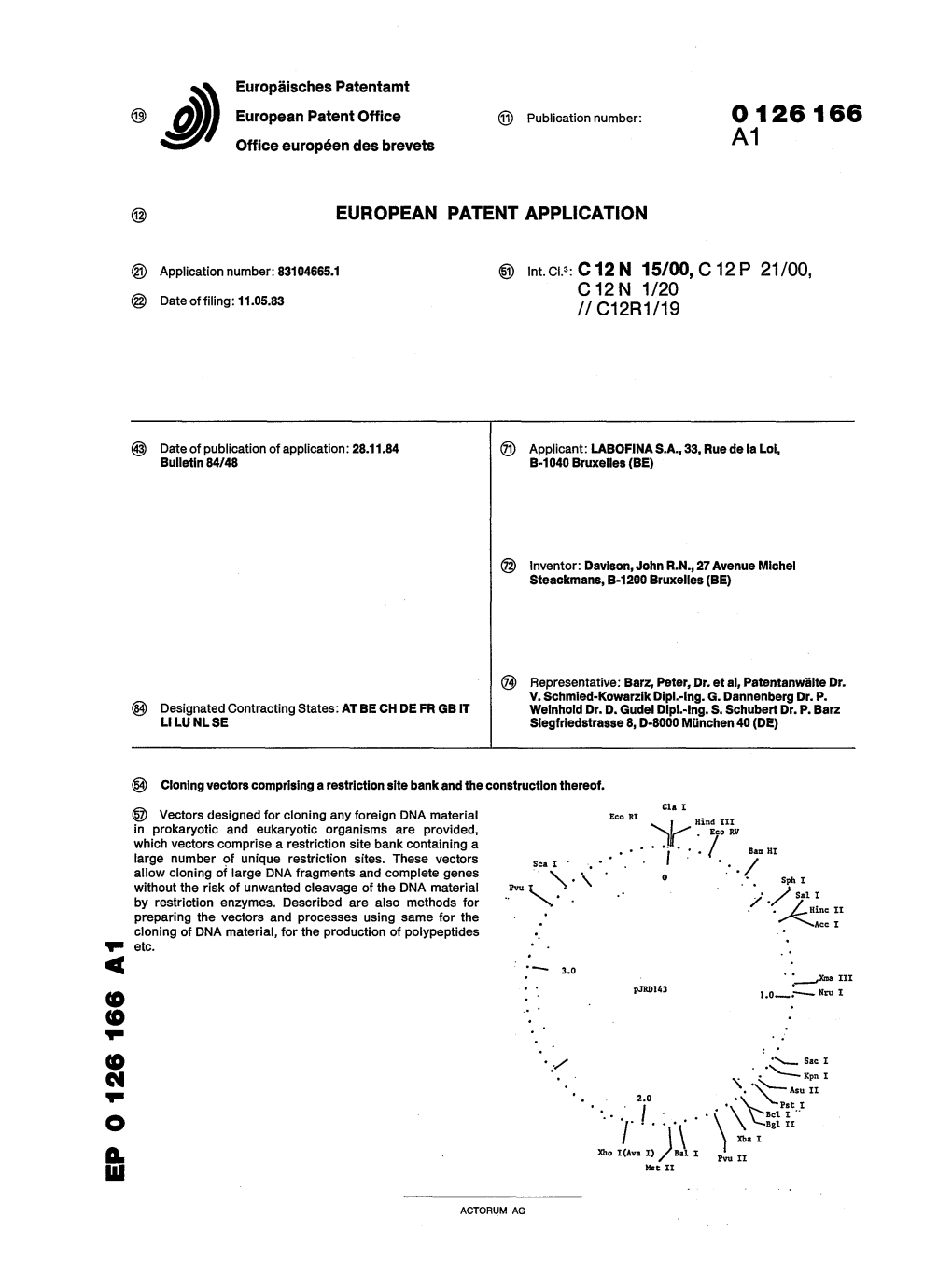 Cloning Vectors Comprising a Restriction Site Bank and the Construction Thereof