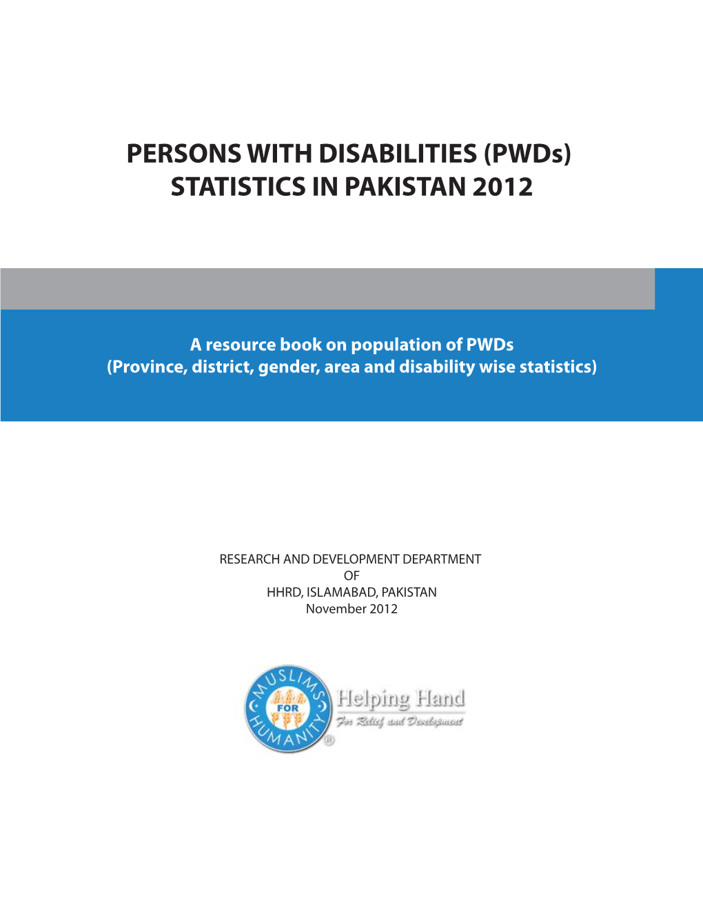 (Pwds) STATISTICS in PAKISTAN 2012