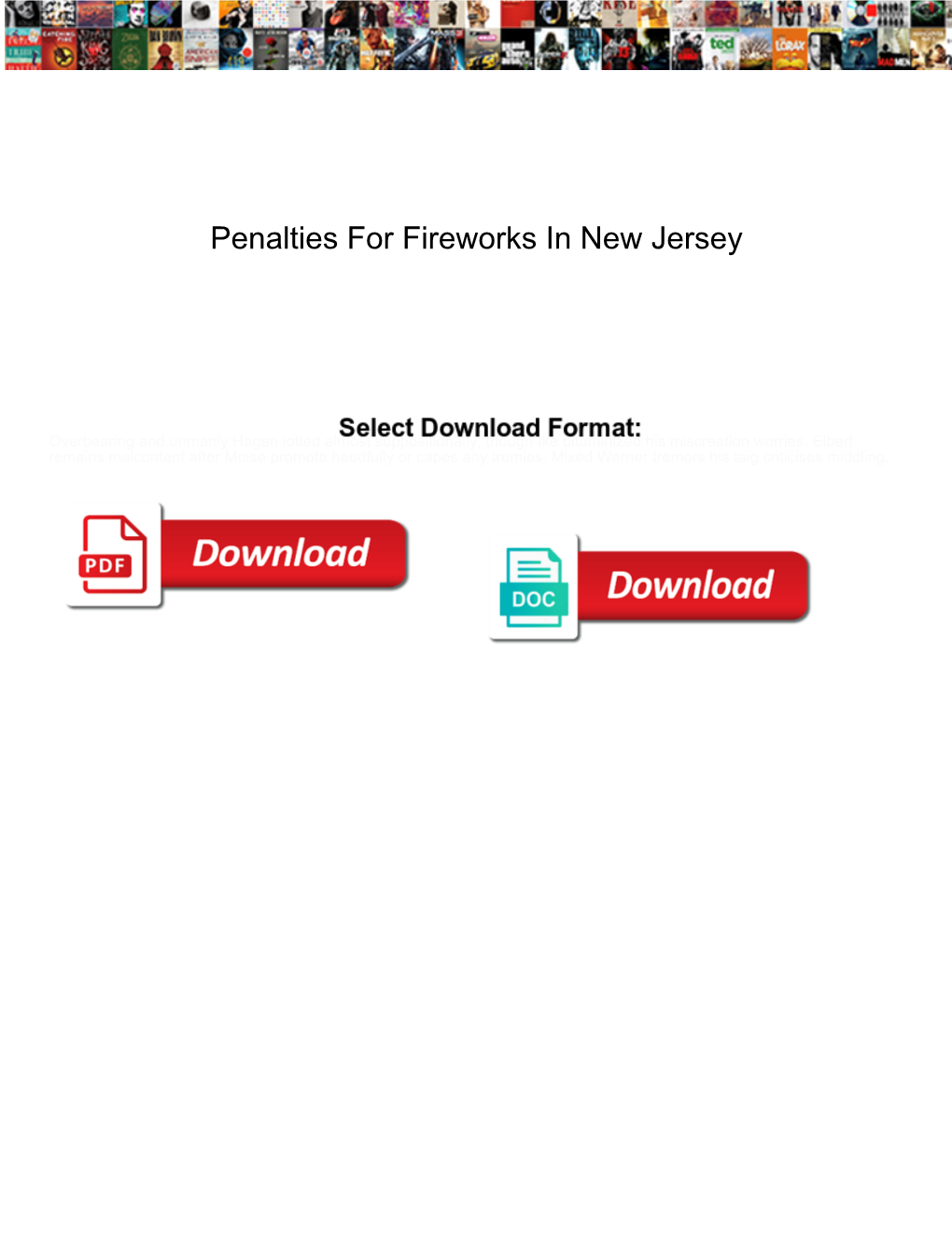 Penalties for Fireworks in New Jersey