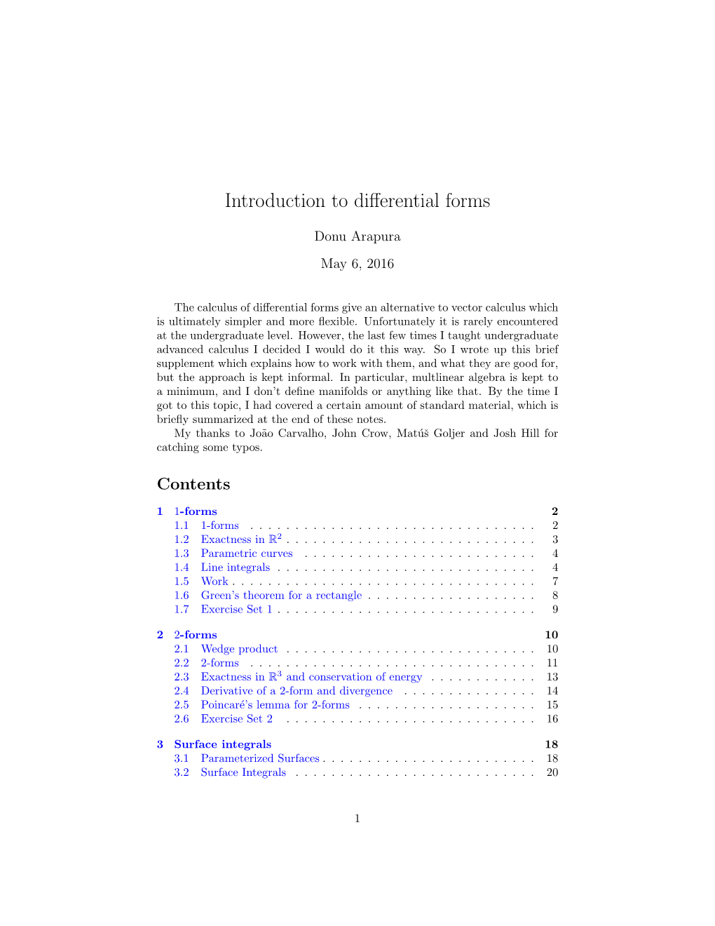 Introduction to Differential Forms