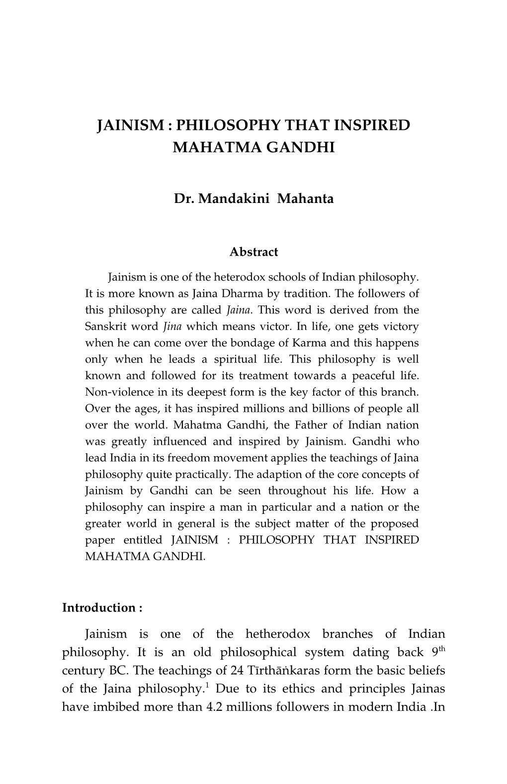 Jainism : Philosophy That Inspired Mahatma Gandhi