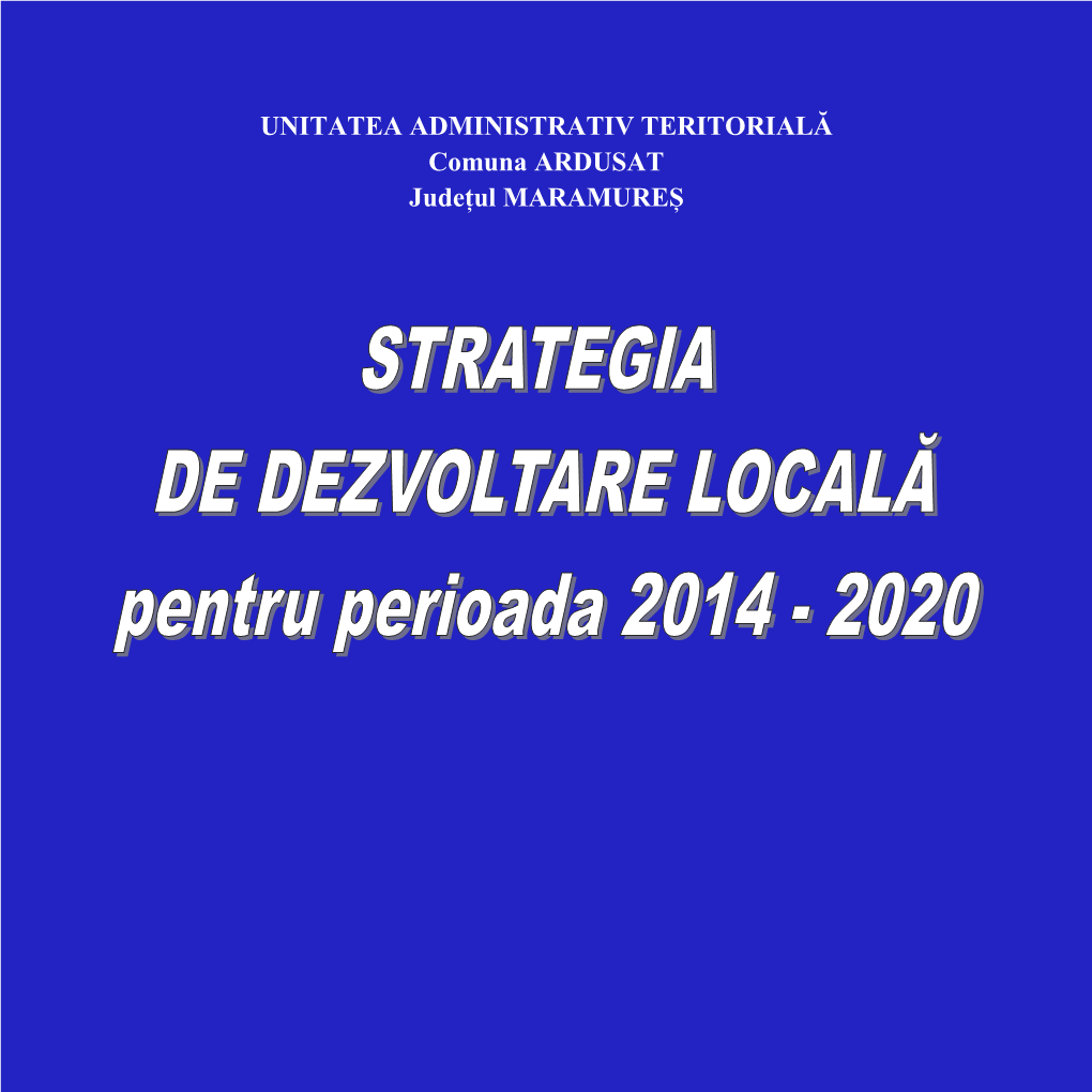 Strategia De Dezvoltare 2014-2020
