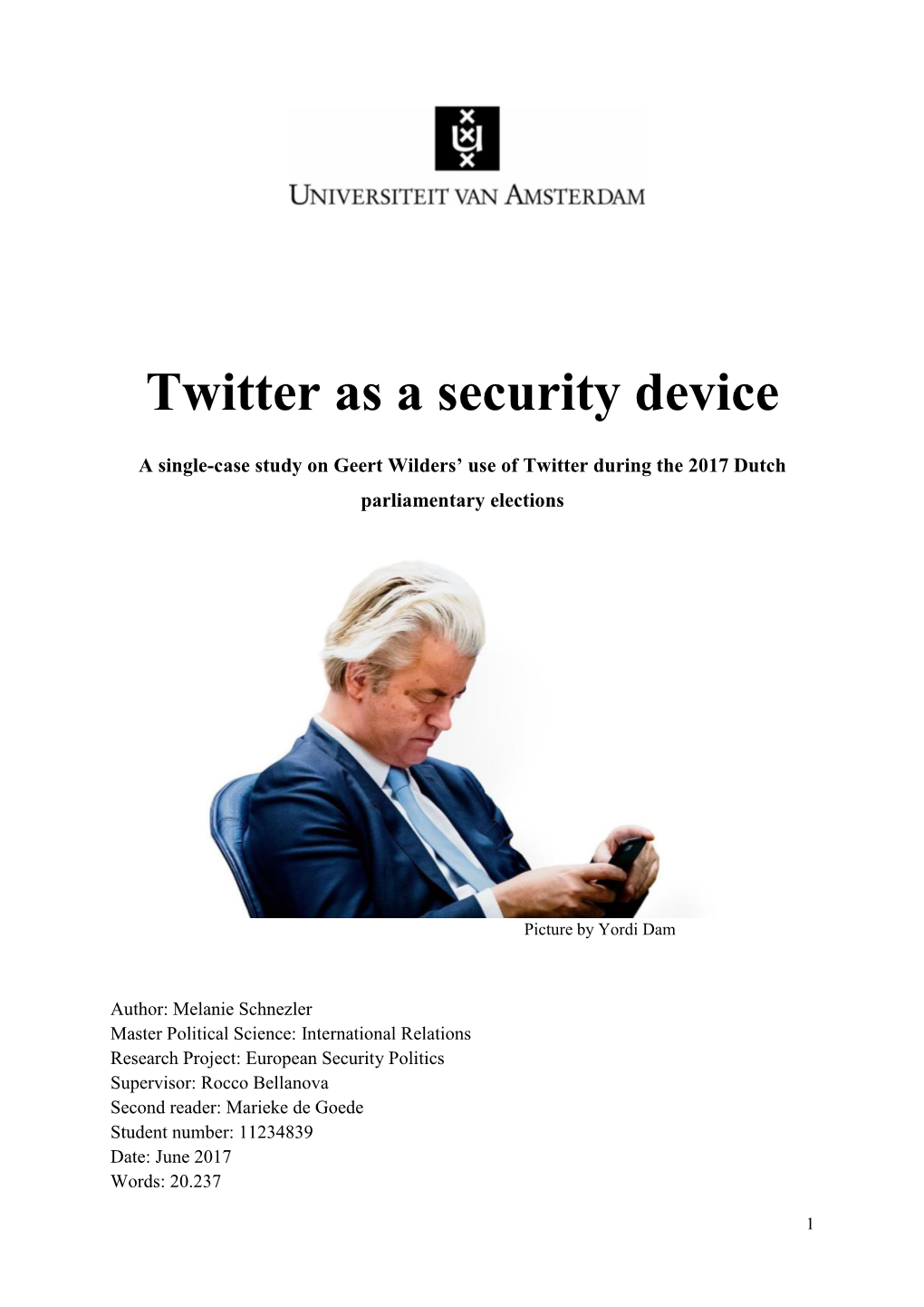 Twitter As a Security Device