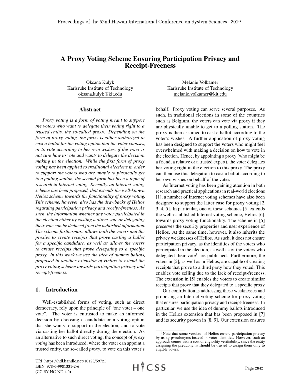 A Proxy Voting Scheme Ensuring Participation Privacy and Receipt-Freeness