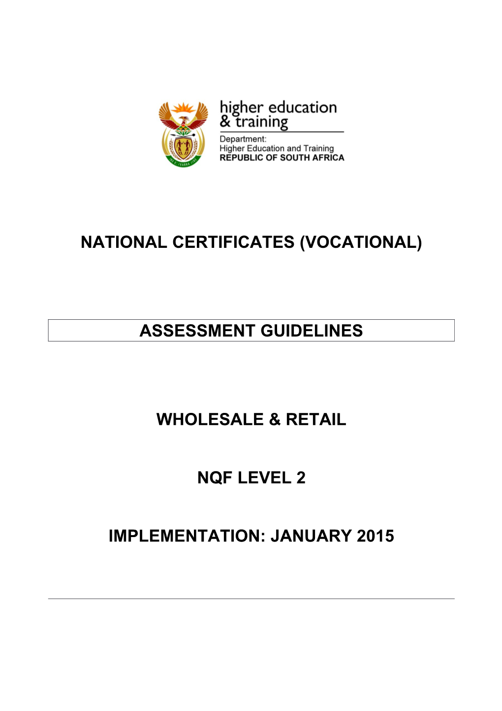 National Certificates (Vocational)