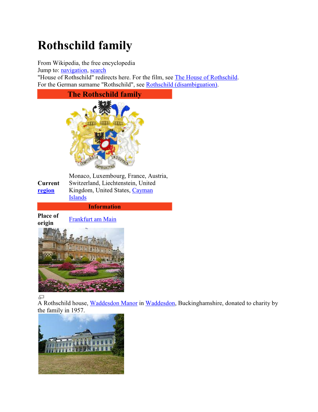 Rothschild Family