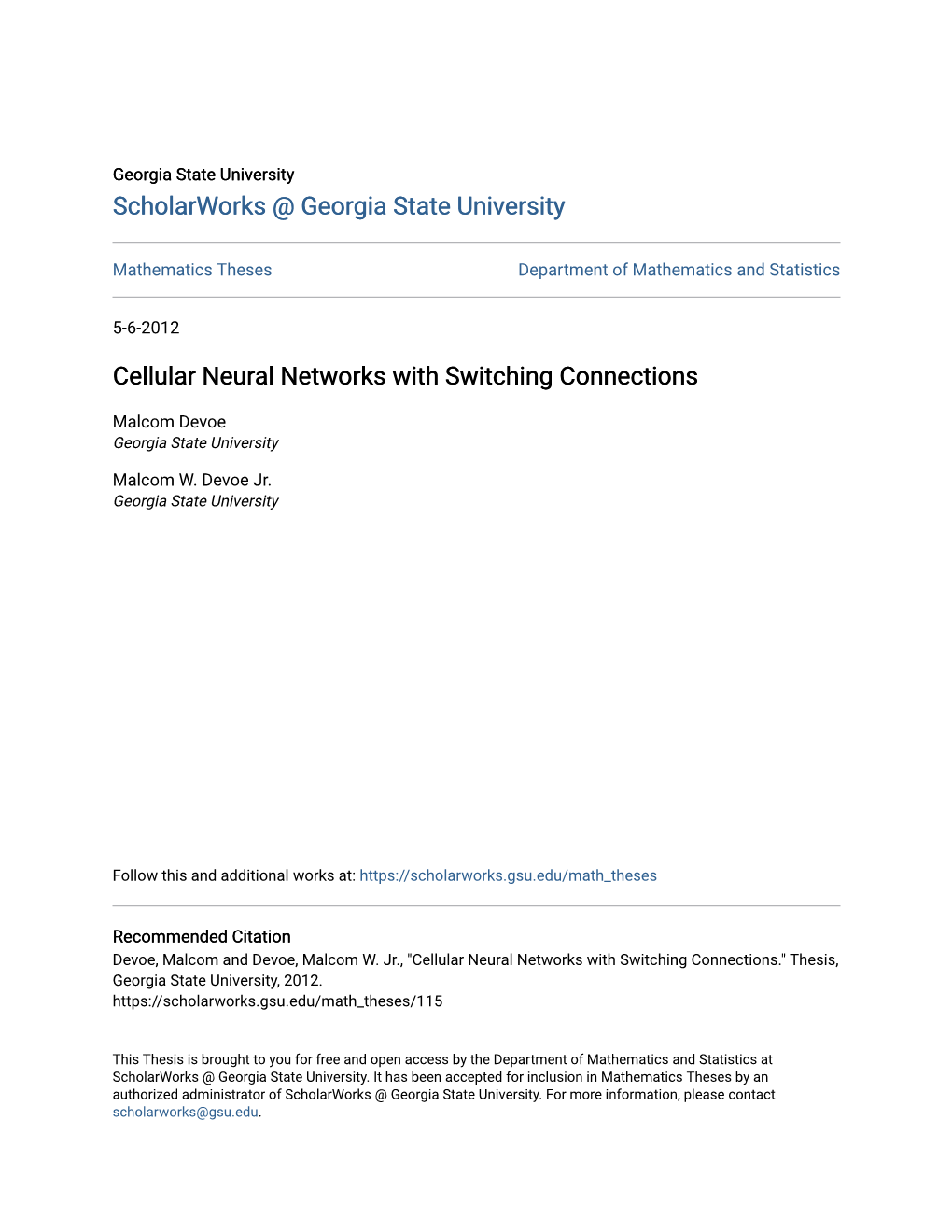 Cellular Neural Networks with Switching Connections