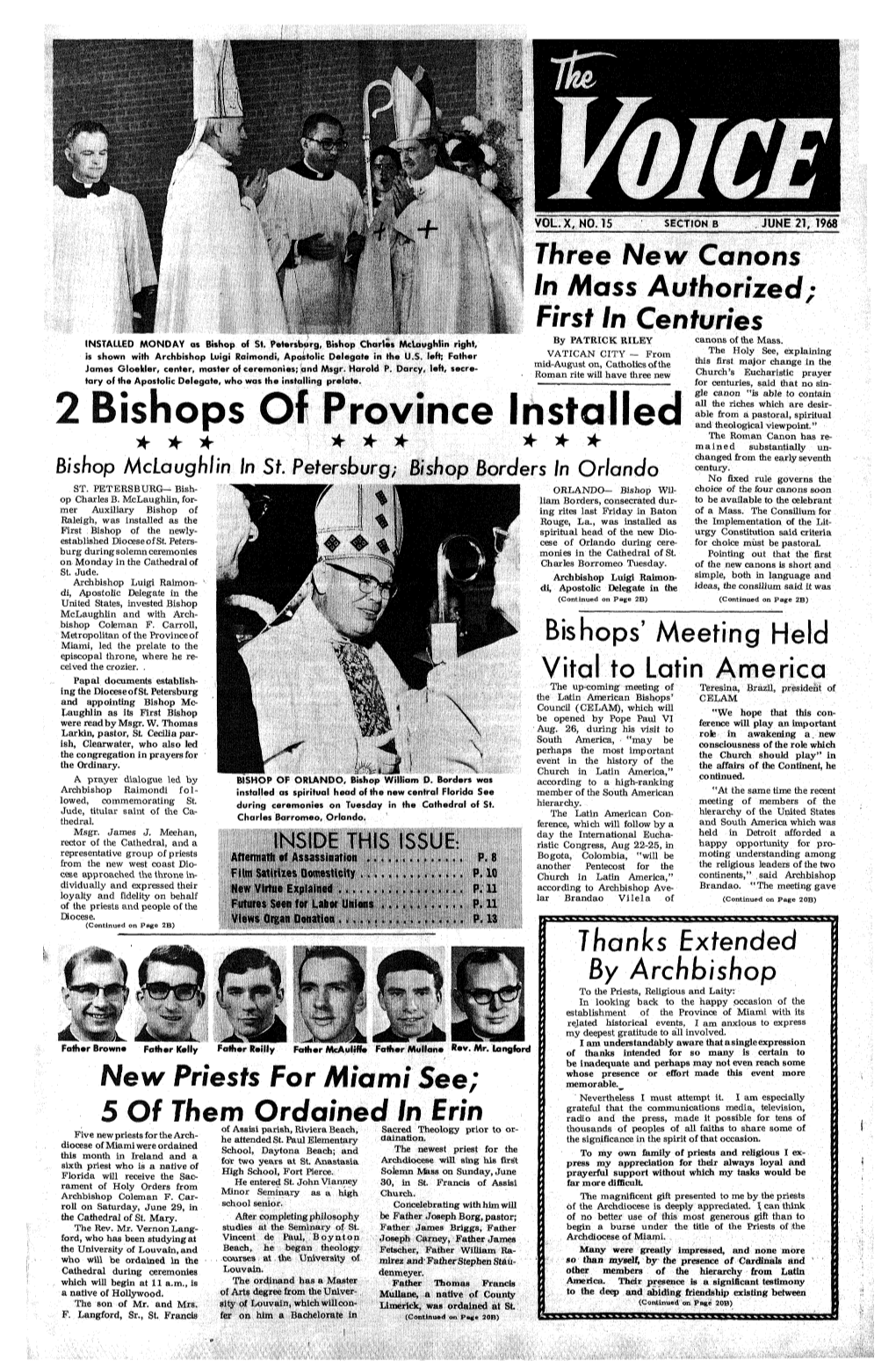 2 Bishops of Province Installed * * * * * * * * &gt;