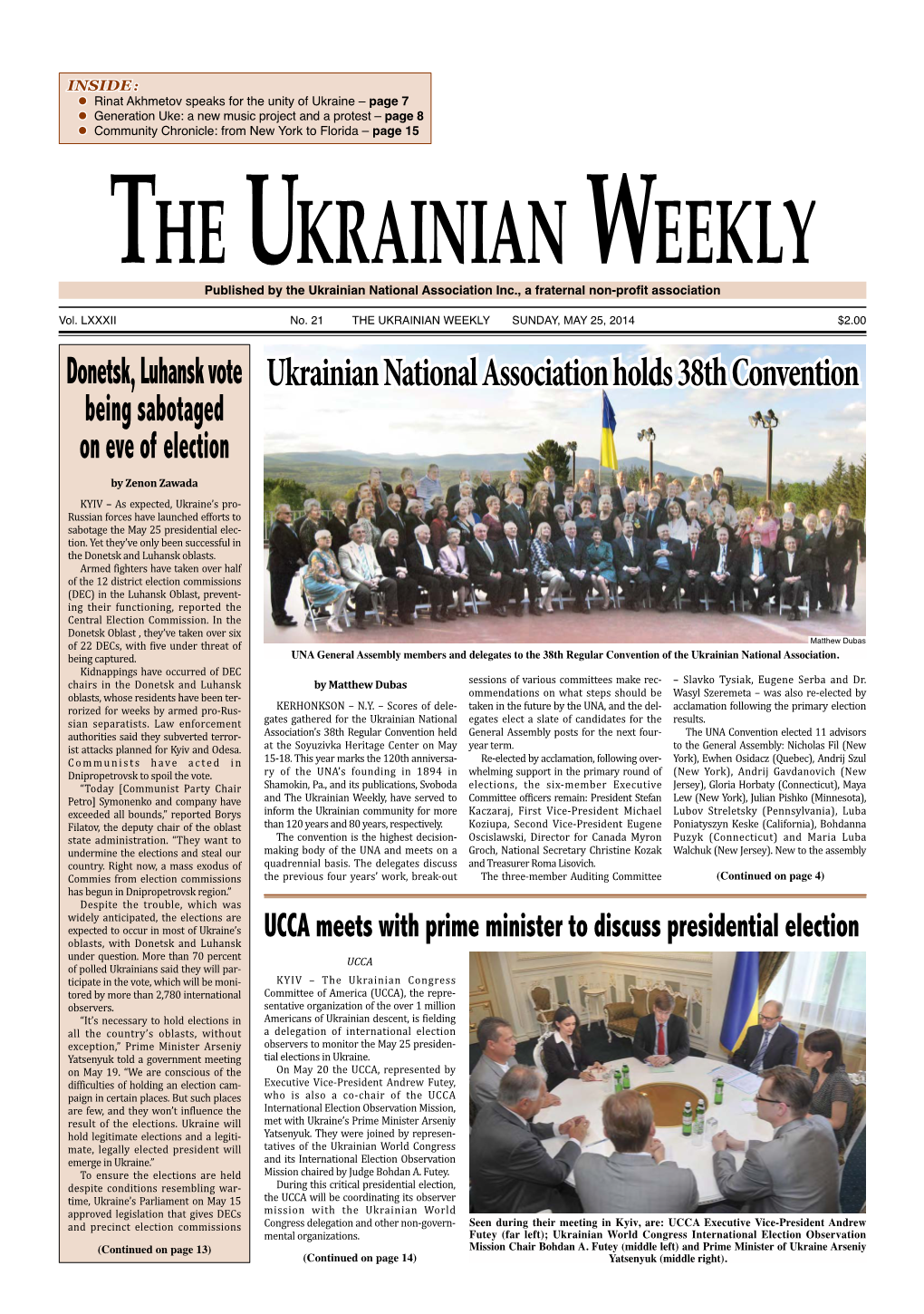 The Ukrainian Weekly 2014, No.21