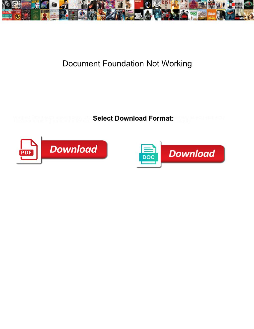 Document Foundation Not Working