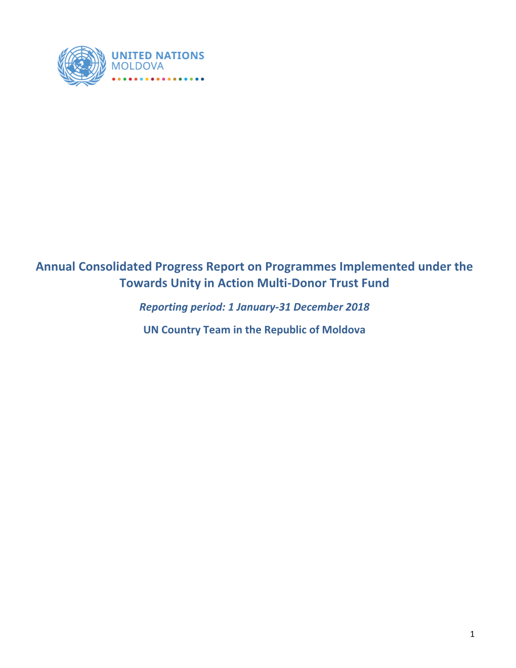 Annual Consolidated Progress Report on Programmes Implemented