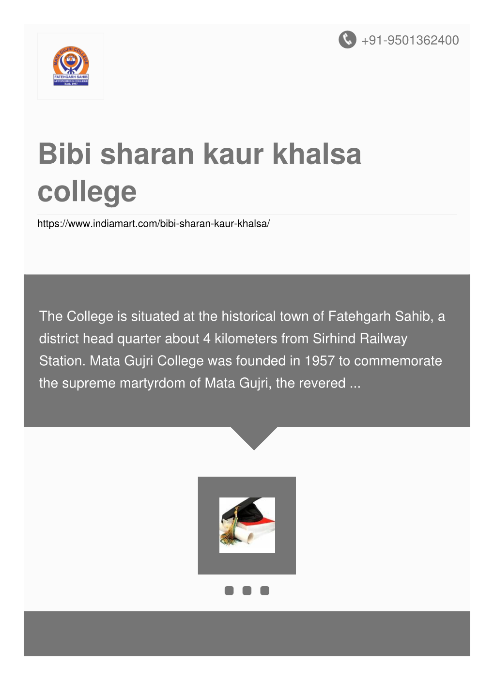 Bibi Sharan Kaur Khalsa College