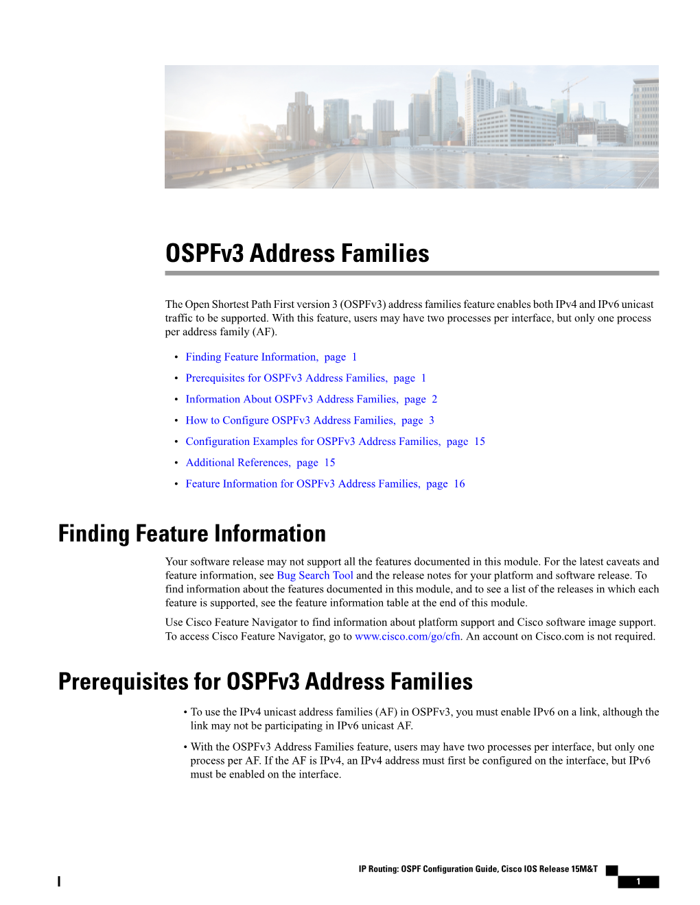 Ospfv3 Address Families