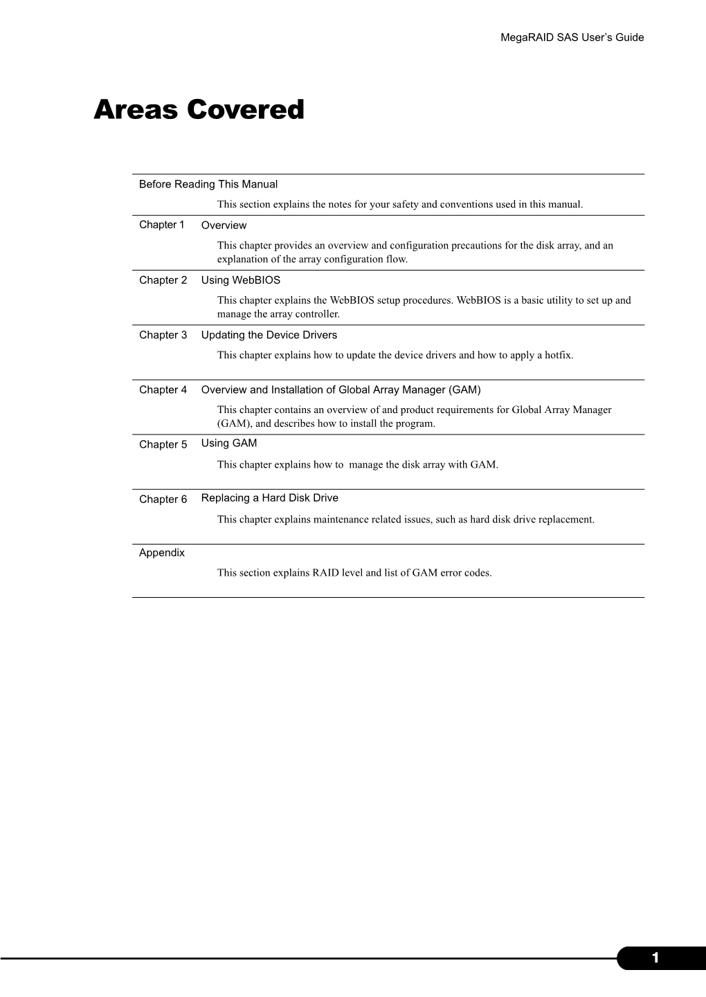 Megaraid SAS User's Guide