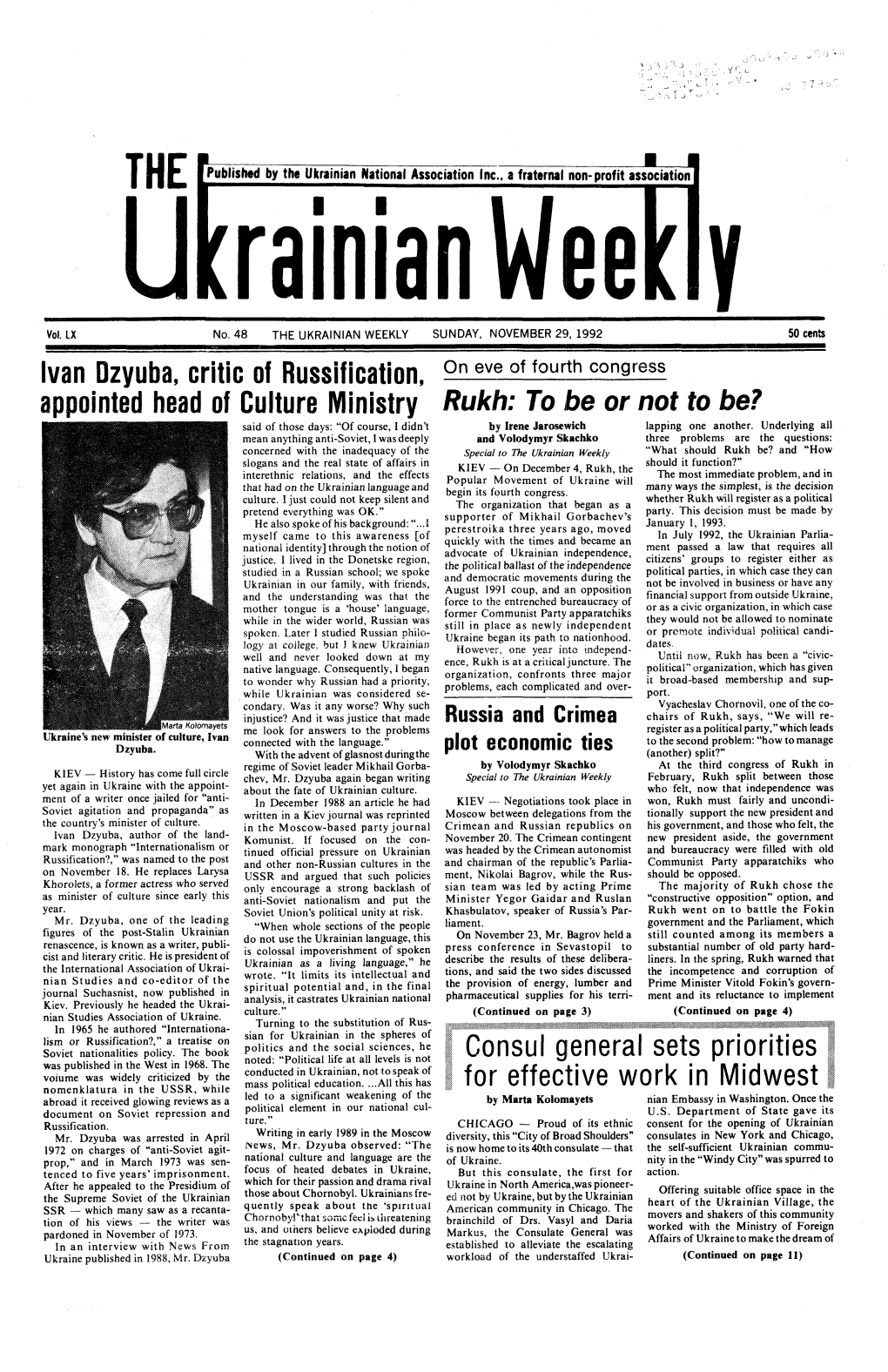 The Ukrainian Weekly 1992, No.48