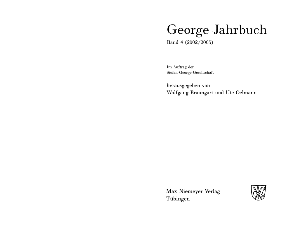 George-Lahrbuch Band 4 (2002/2003)