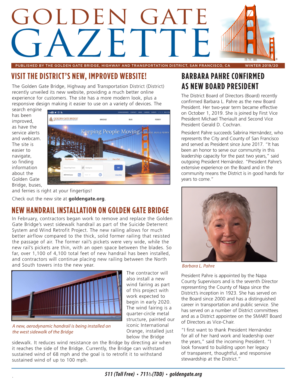 Golden Gate Gazette, Winter 2019/2020