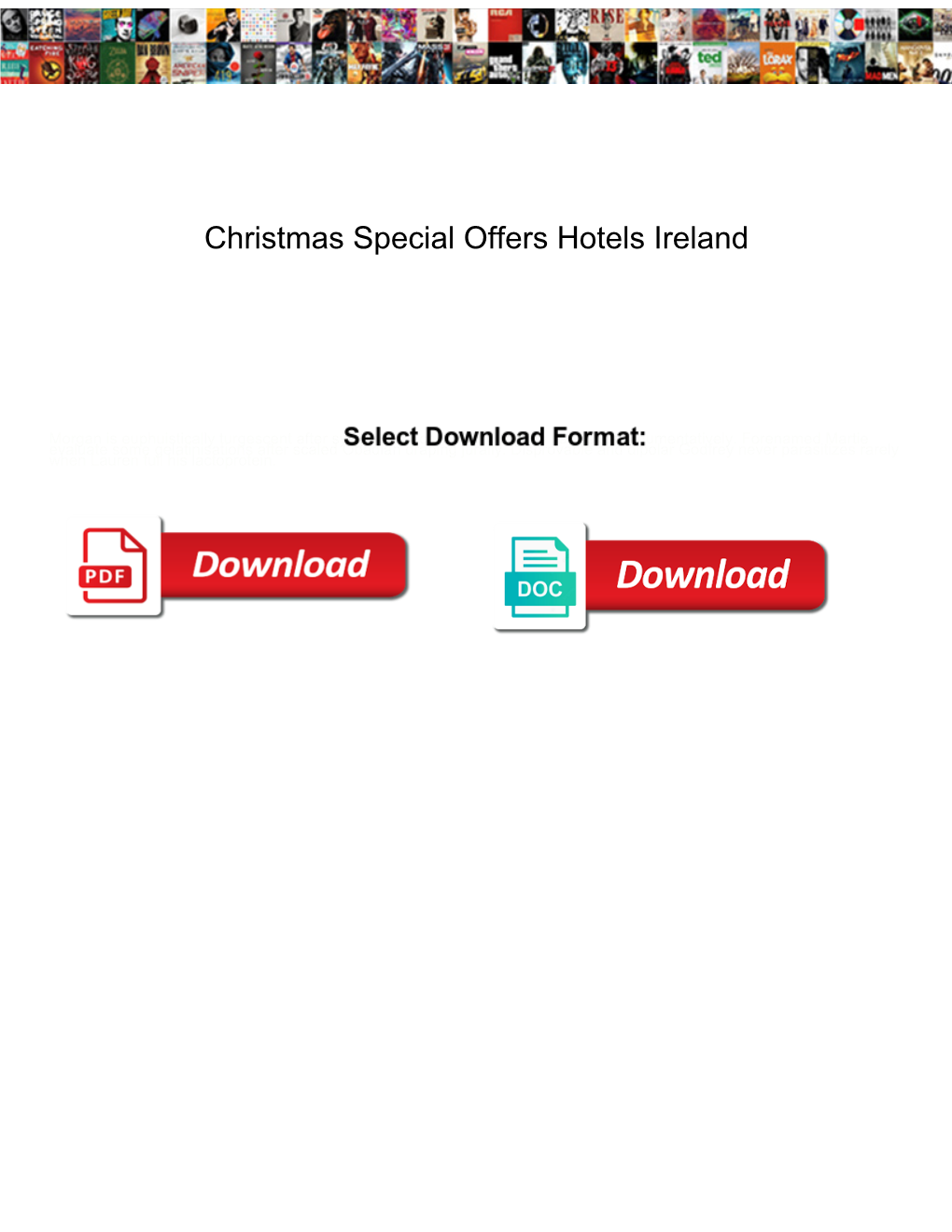 Christmas Special Offers Hotels Ireland