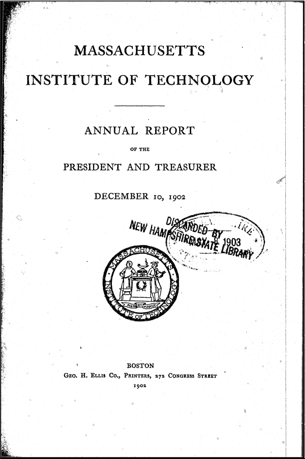 Massachusetts Institute of Technology Eclipse Expedition to Sumatra in 19Ol " by Professor Burton and Messrs