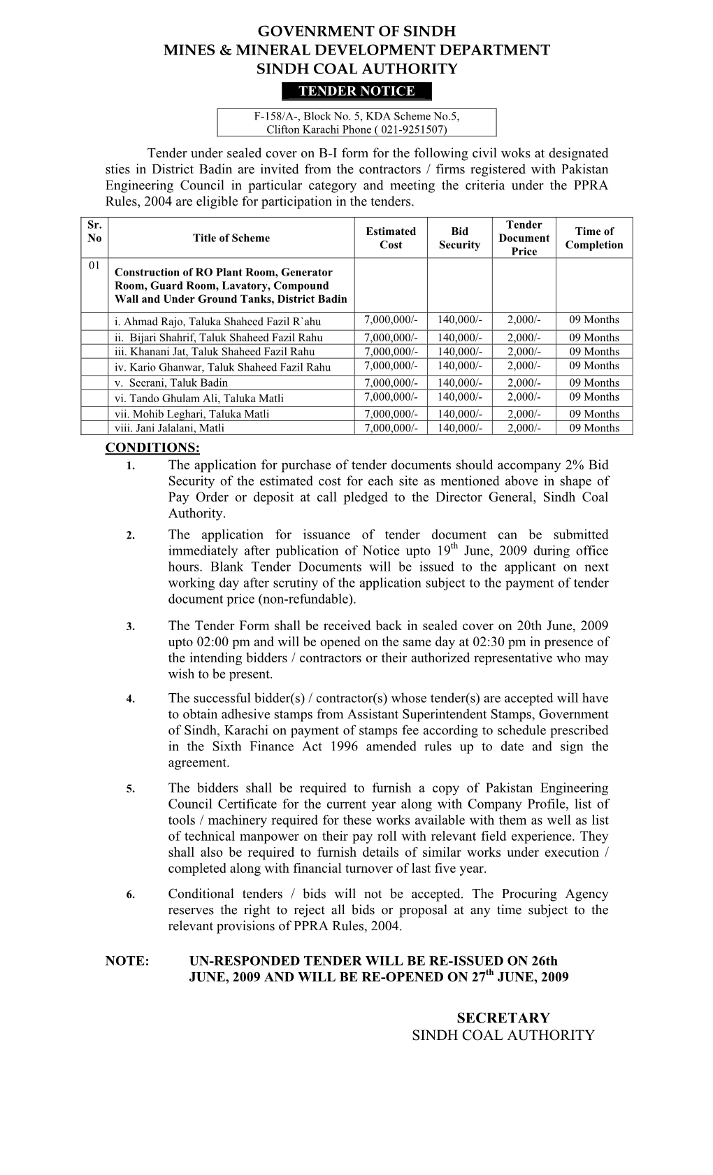 Govenrment of Sindh Mines & Mineral Development