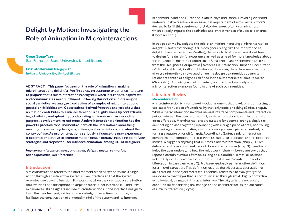 Investigating the Role of Animation in Microinteractions 131 As Security, Justice, and Self-Esteem (Schneider and Bowen)