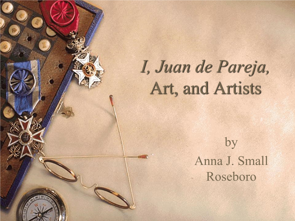 I, Juan De Pareja, Art, and Artists