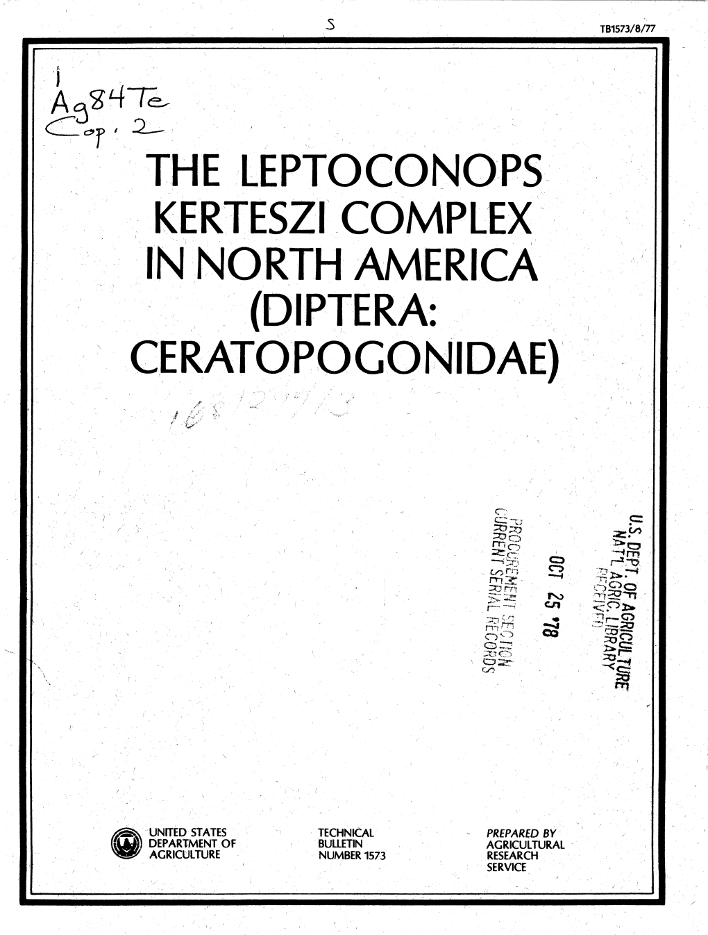 The Leptoconops Kerteszi Complex in North America (Díptera: Ceratopogonidae)