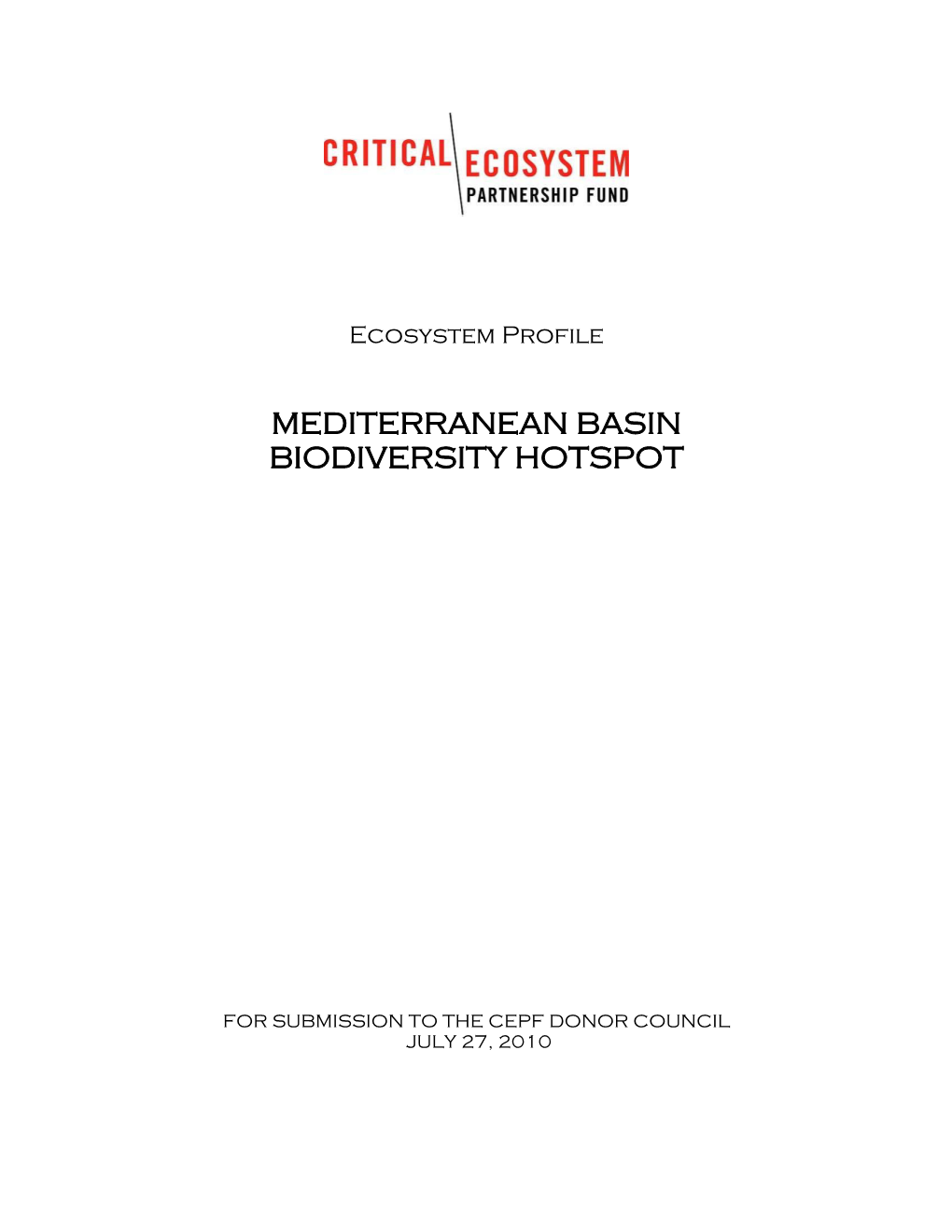 Mediterranean Basin Biodiversity Hotspot