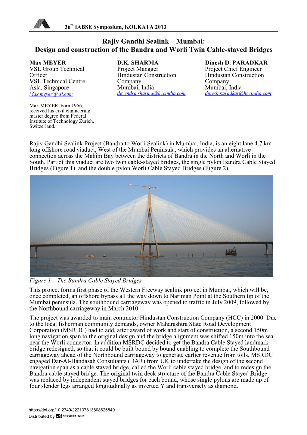[PREVIEW] Rajiv Gandhi Sealink – Mumbai: Design and Construction Of
