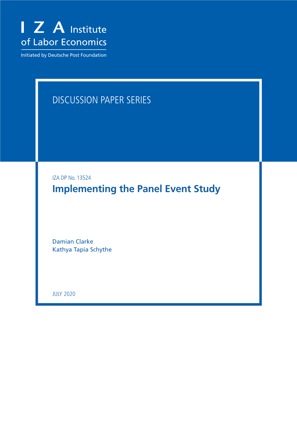 Implementing the Panel Event Study