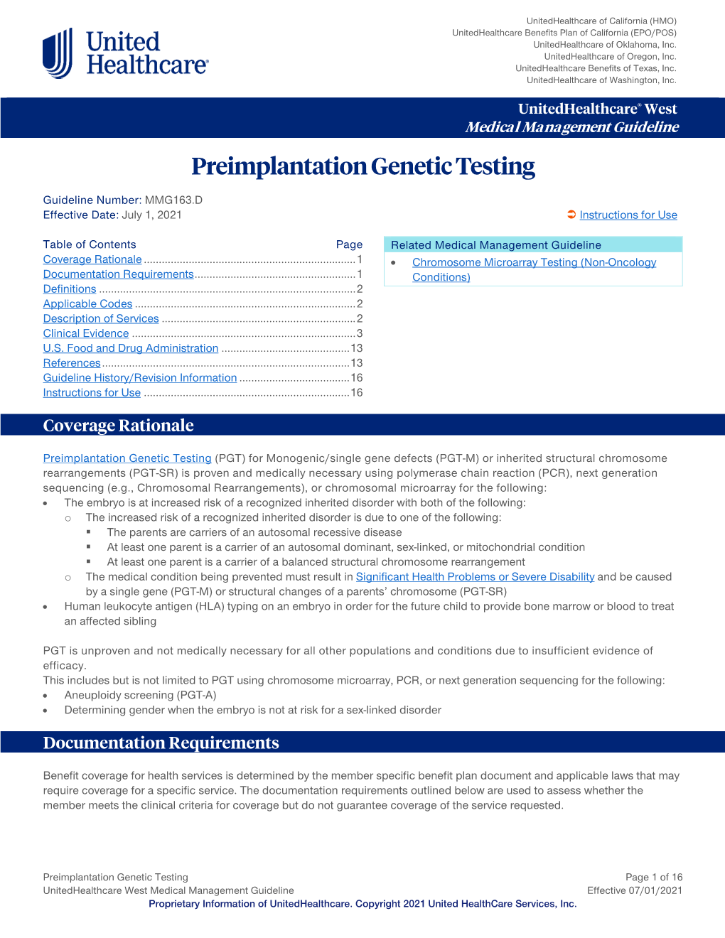 Preimplantation Genetic Testing