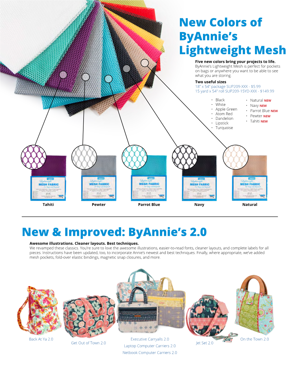 New Colors of Byannie's Lightweight Mesh New & Improved: Byannie's