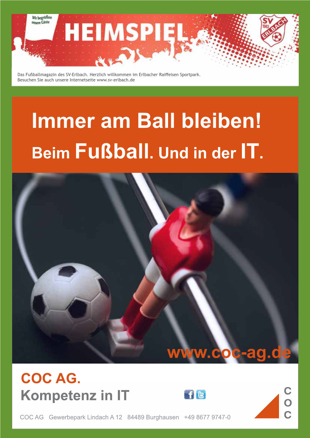 Immer Am Ball Bleiben! 1/2 190 X 135 Mm Beim Fußball