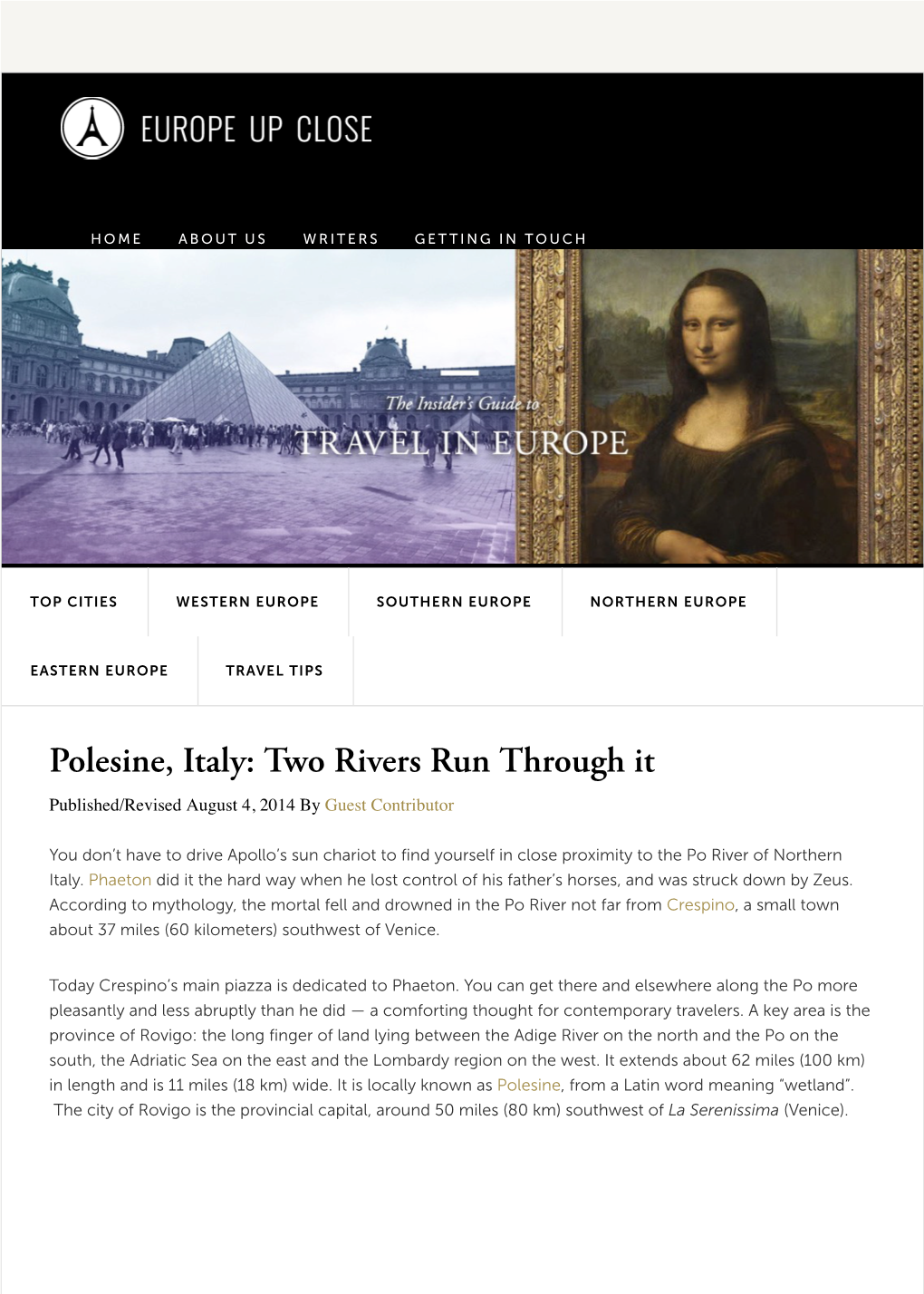Polesine, Italy: Two Rivers Run Through It Published/Revised August 4, 2014 by Guest Contributor