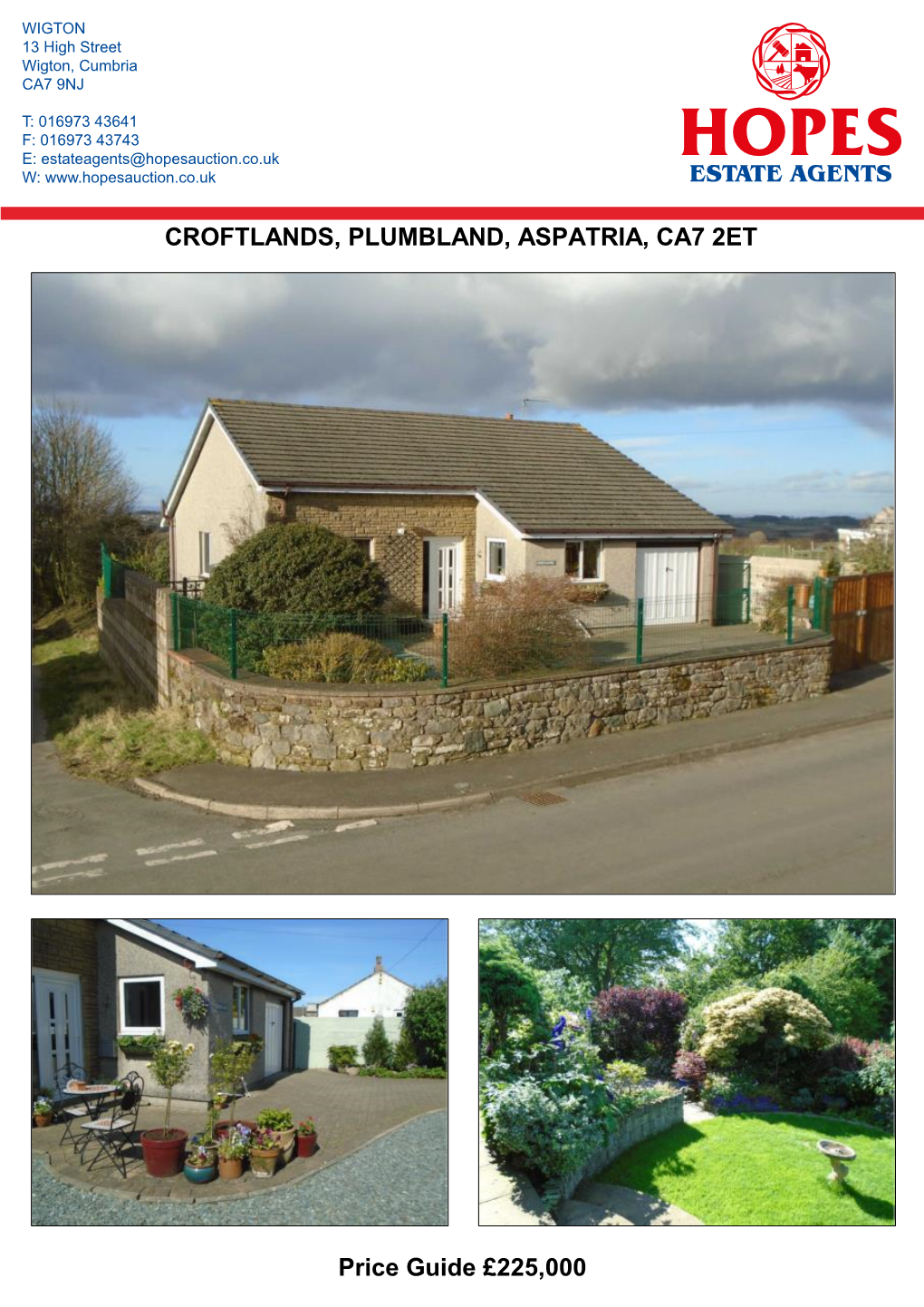 CROFTLANDS, PLUMBLAND, ASPATRIA, CA7 2ET Price Guide