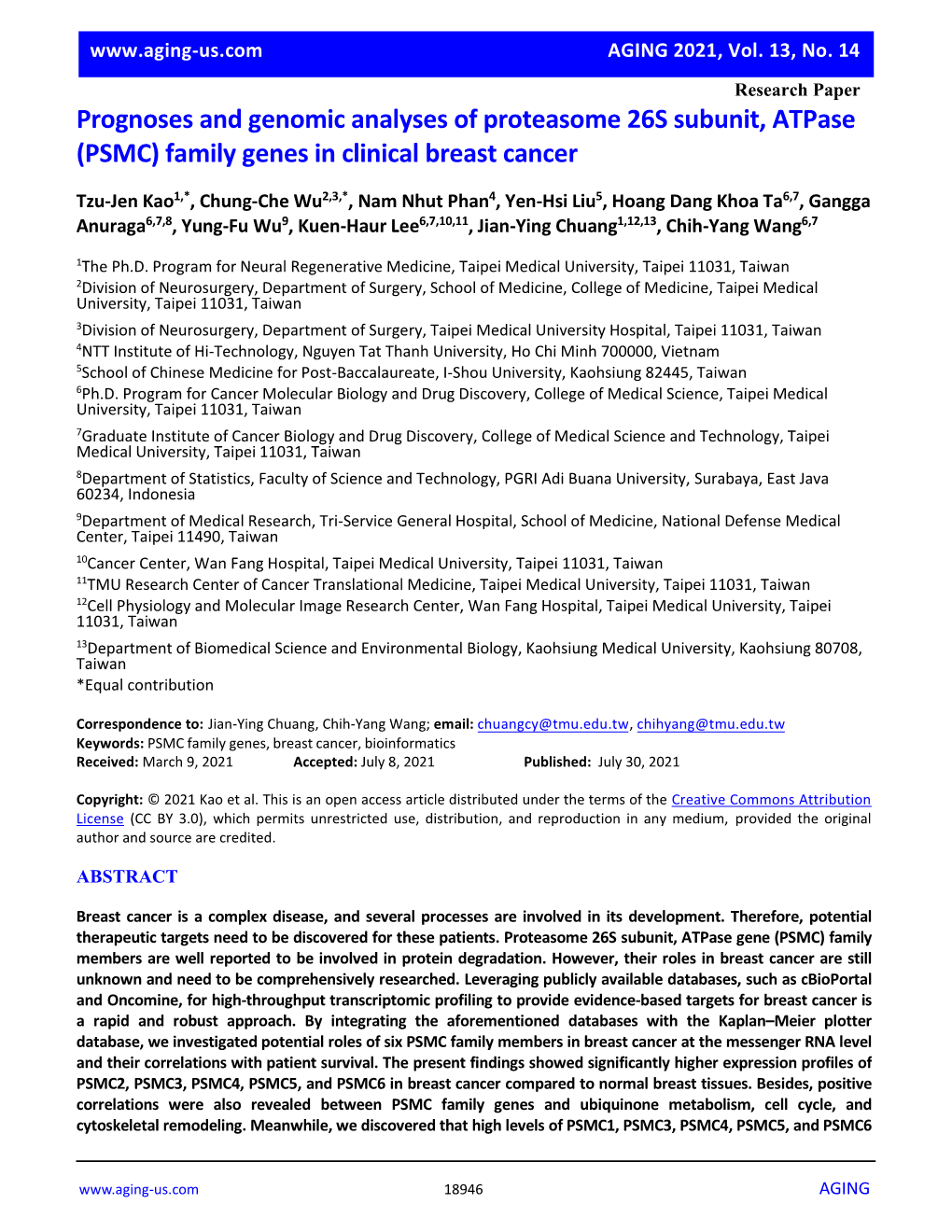 Family Genes in Clinical Breast Cancer