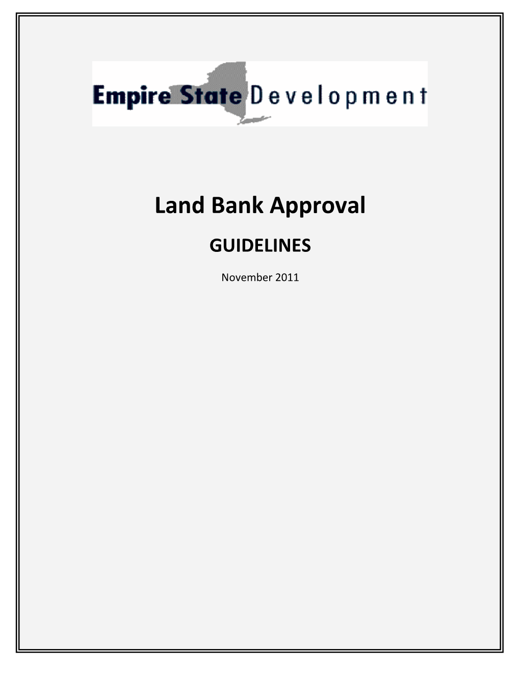 Land Bank Approval