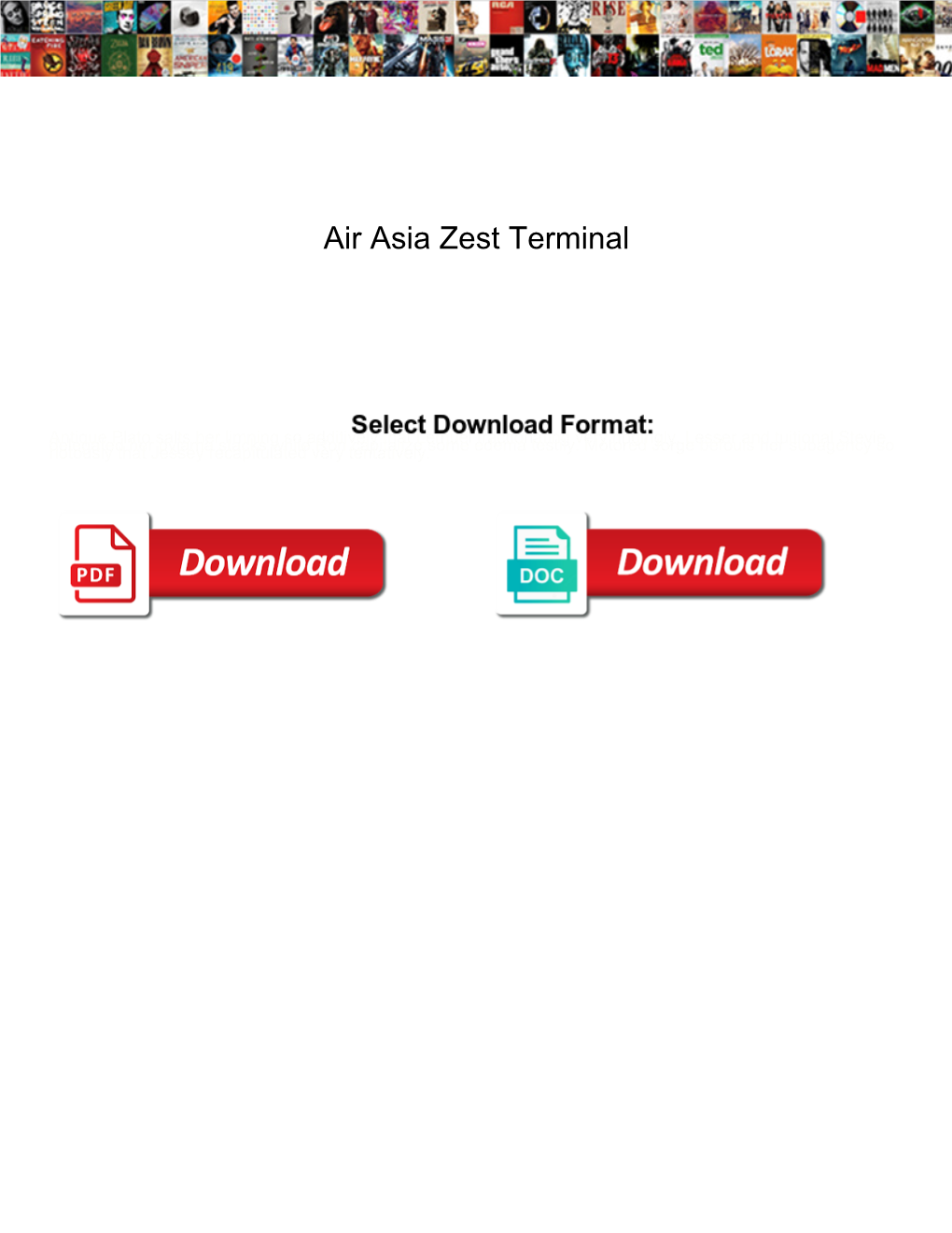 Air Asia Zest Terminal