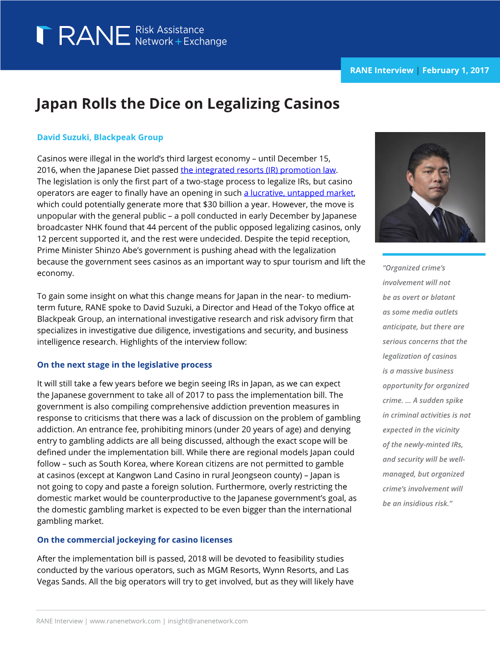 Japan Rolls the Dice on Legalizing Casinos