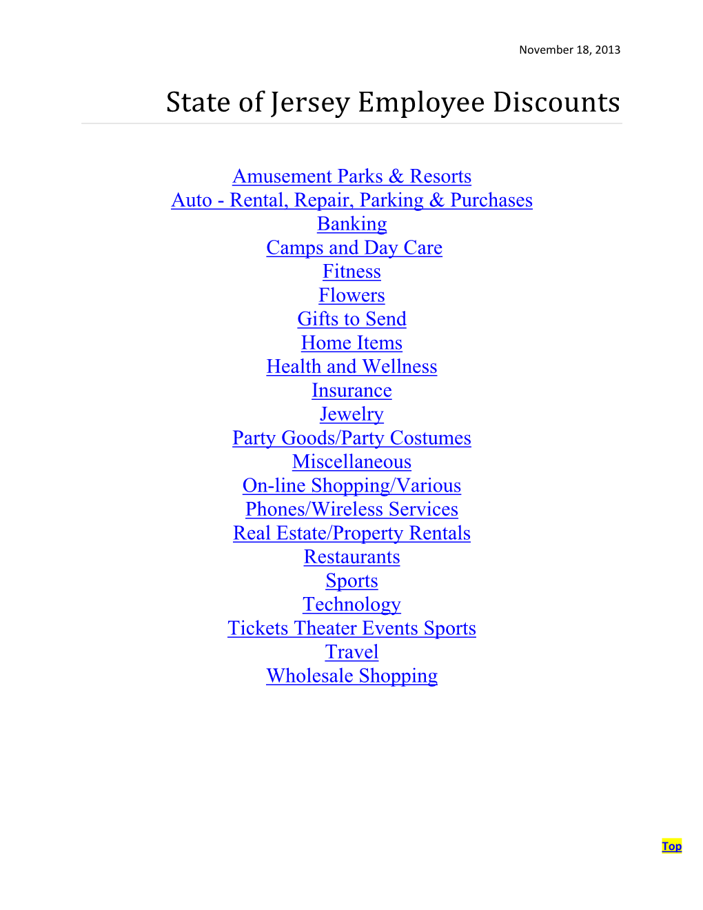 State of Jersey Employee Discounts