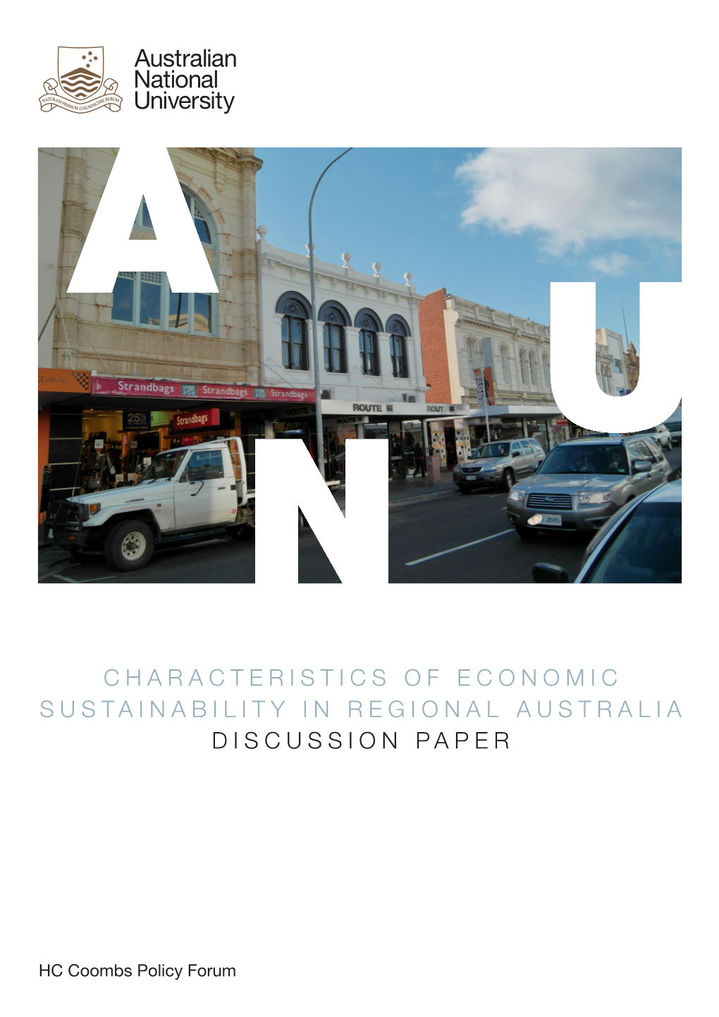 Characteristics of Economic Sustainability in Regional Australia Discussion Paper