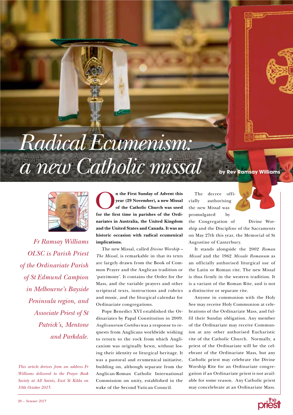 Radical Ecumenism: a New Catholic Missal by Rev Ramsay Williams