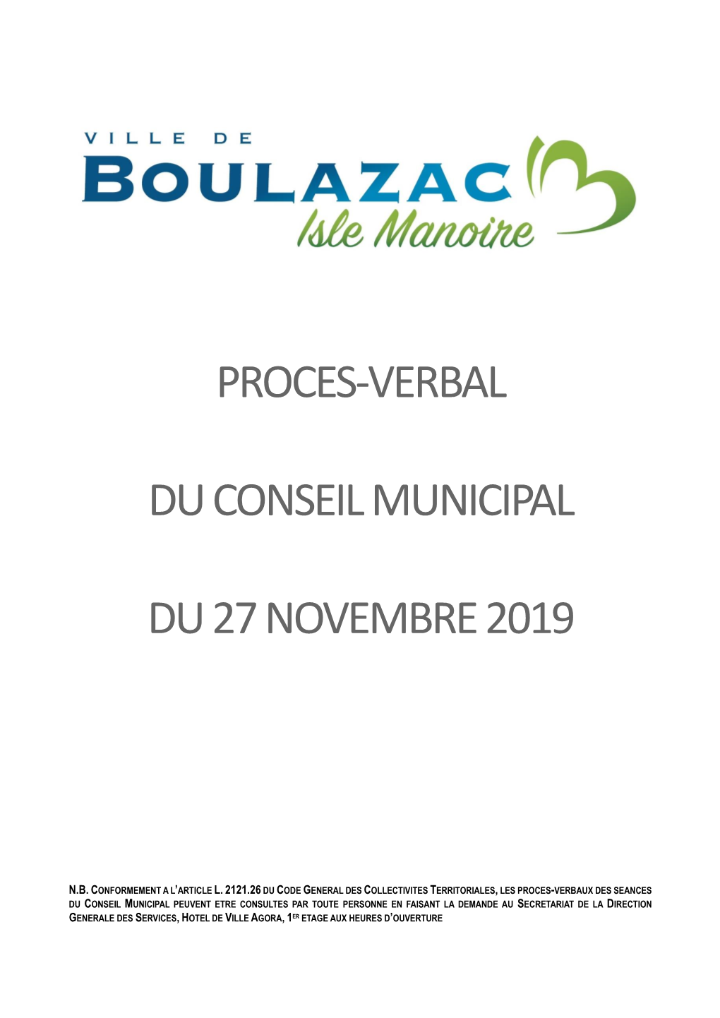 Proces-Verbal Du Conseil