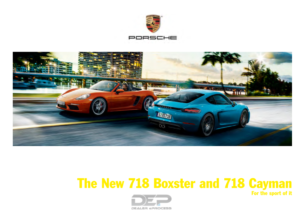The New 718 Boxster and 718 Cayman 718 and Boxster 718 New The