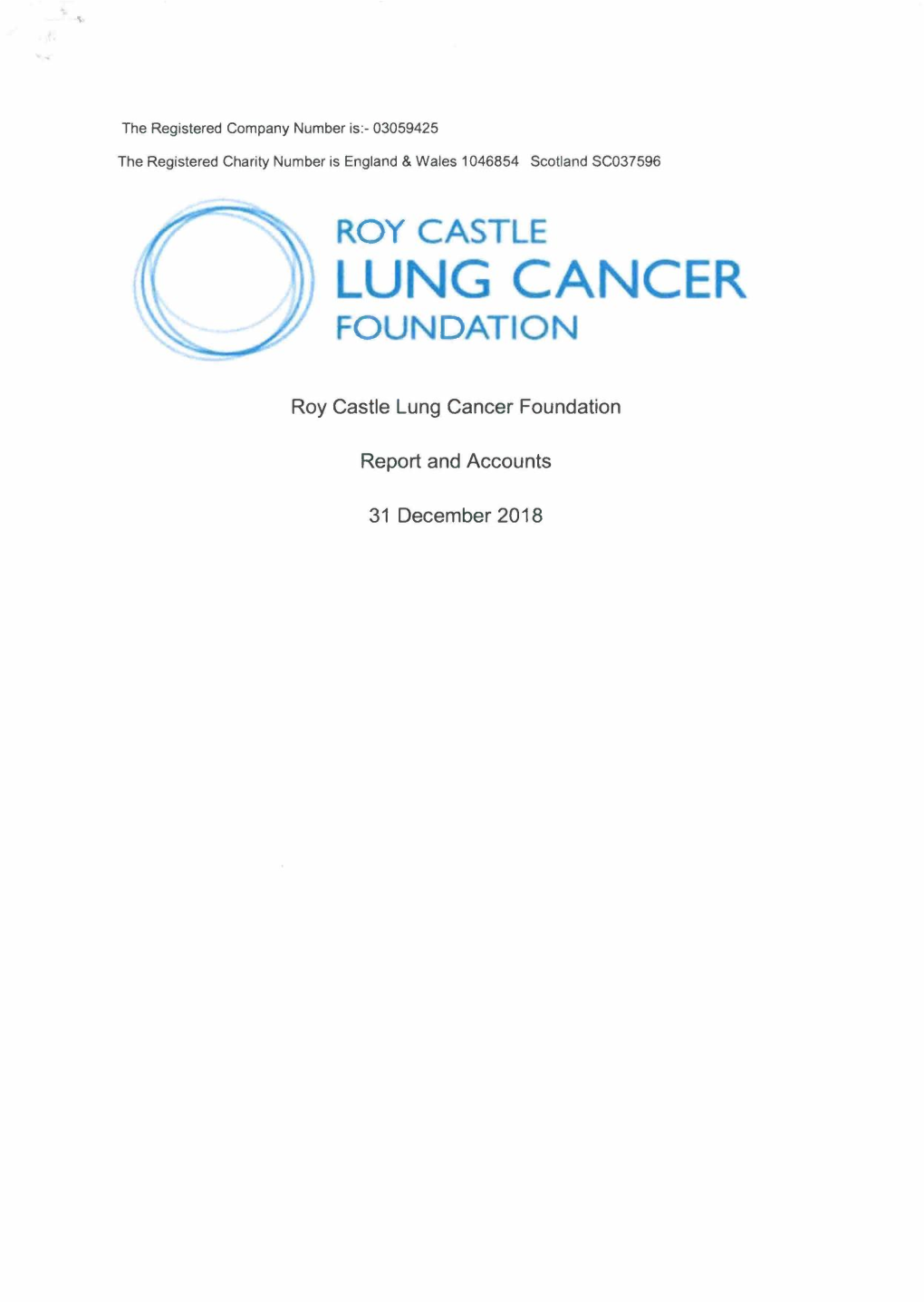 2018 Roy Castle Lung Cancer Foundation