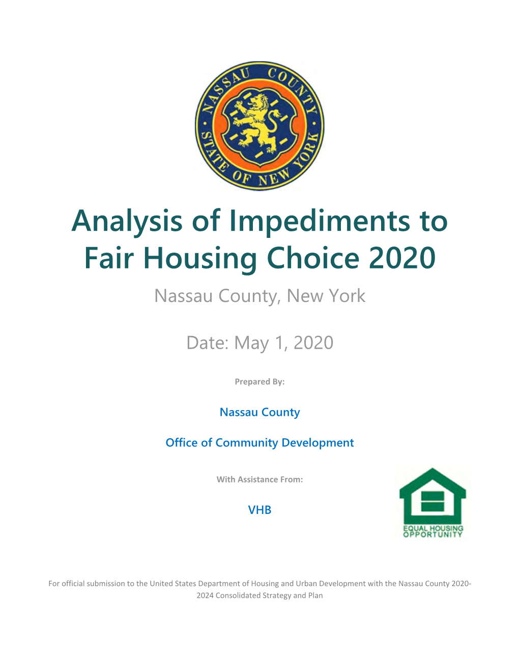 Analysis of Impediments to Fair Housing Choice 2020 Nassau County, New York