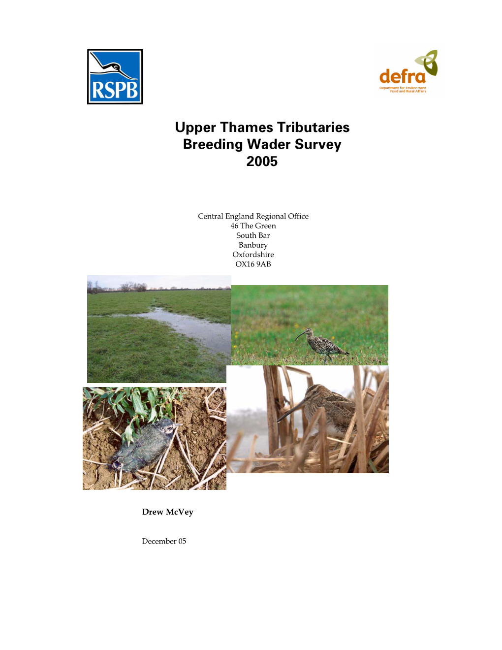 Upper Thames Tributaries Breeding Wader Survey 2005