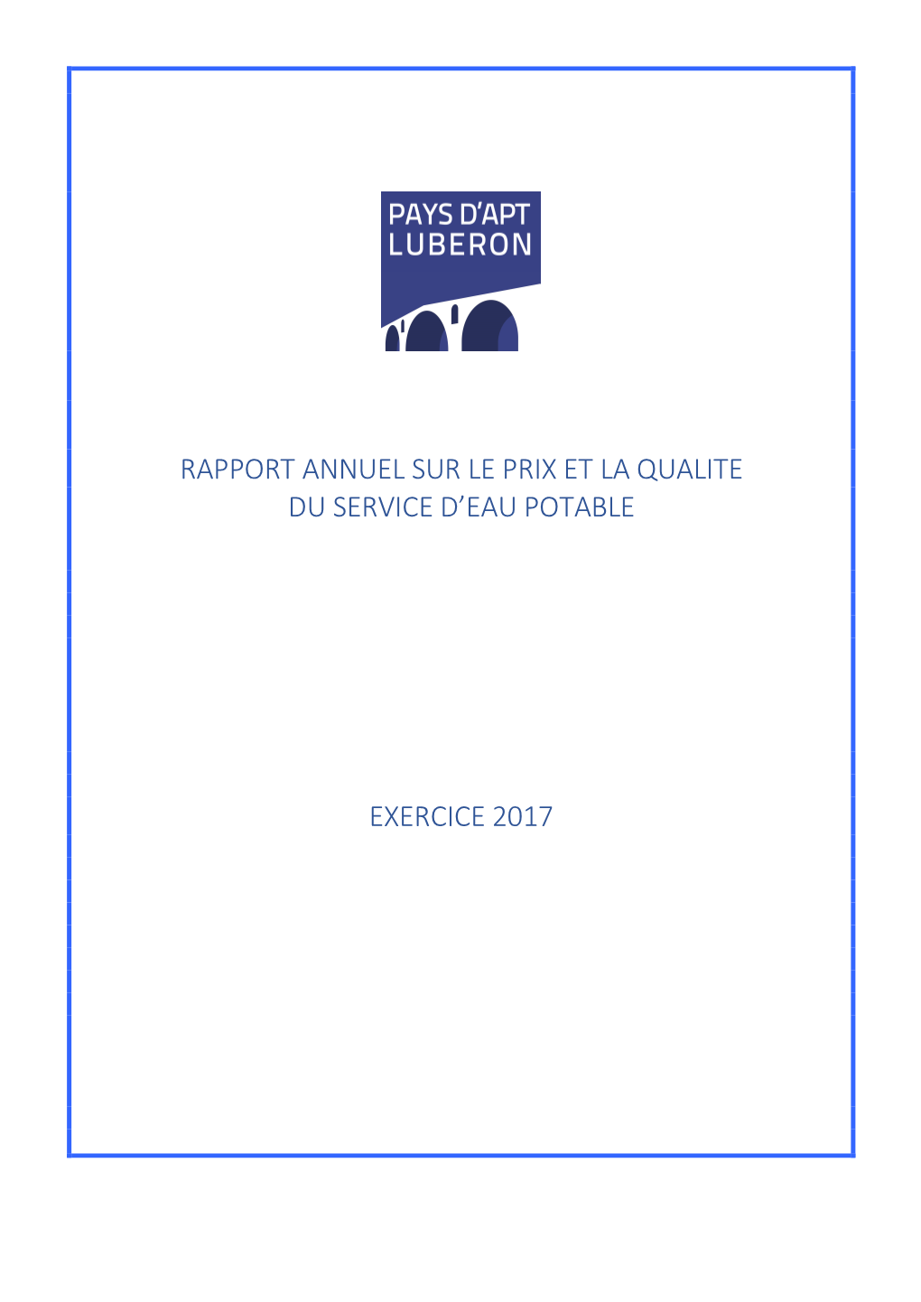 Rapport Annuel Sur Le Prix Et La Qualite Du Service D'eau